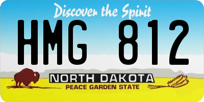 ND license plate HMG812