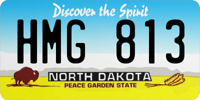 ND license plate HMG813