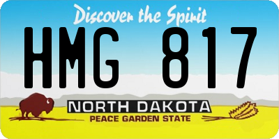 ND license plate HMG817