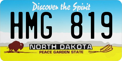 ND license plate HMG819