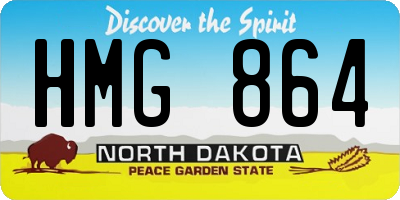 ND license plate HMG864