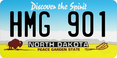 ND license plate HMG901
