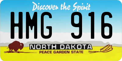 ND license plate HMG916
