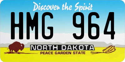 ND license plate HMG964