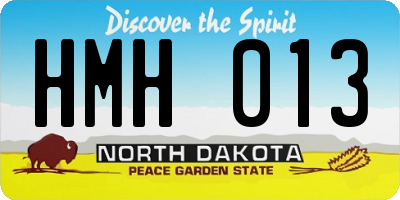 ND license plate HMH013