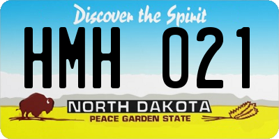 ND license plate HMH021