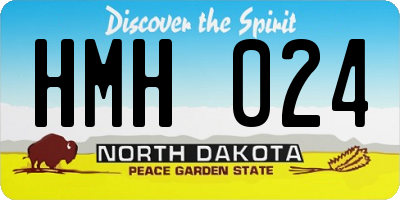 ND license plate HMH024