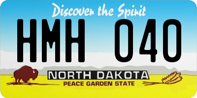 ND license plate HMH040