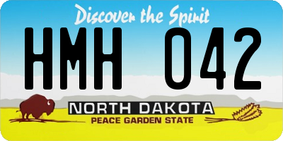 ND license plate HMH042
