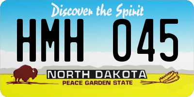 ND license plate HMH045