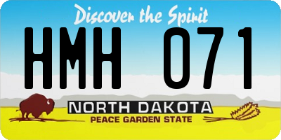 ND license plate HMH071