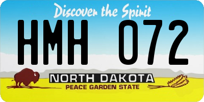 ND license plate HMH072