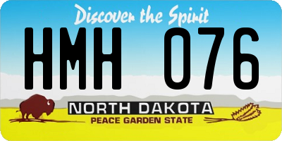 ND license plate HMH076