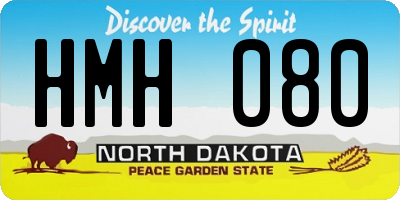 ND license plate HMH080