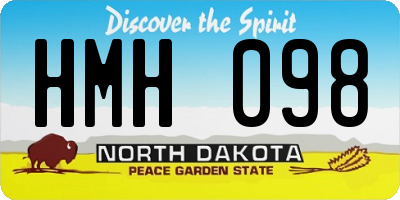ND license plate HMH098