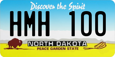 ND license plate HMH100