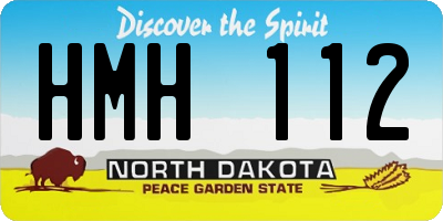 ND license plate HMH112