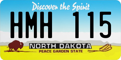 ND license plate HMH115
