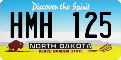 ND license plate HMH125
