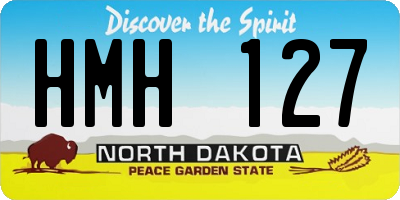 ND license plate HMH127