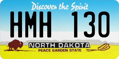 ND license plate HMH130