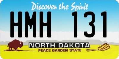 ND license plate HMH131