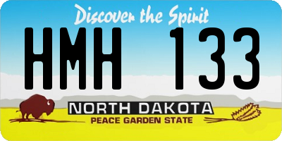 ND license plate HMH133