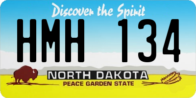 ND license plate HMH134