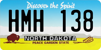 ND license plate HMH138