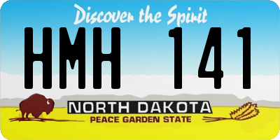ND license plate HMH141