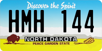 ND license plate HMH144