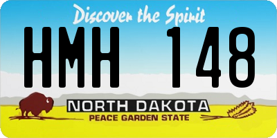 ND license plate HMH148
