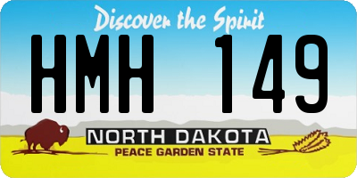 ND license plate HMH149