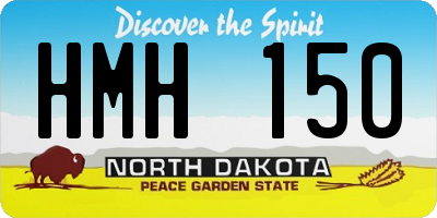ND license plate HMH150