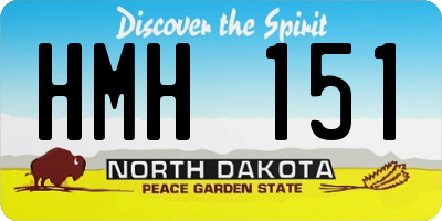 ND license plate HMH151