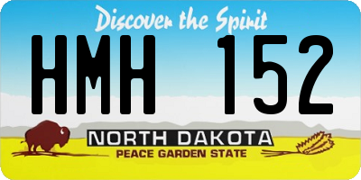ND license plate HMH152