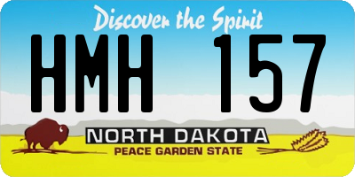 ND license plate HMH157