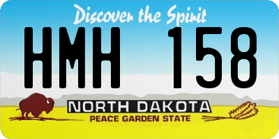 ND license plate HMH158
