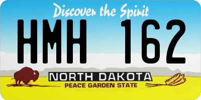 ND license plate HMH162