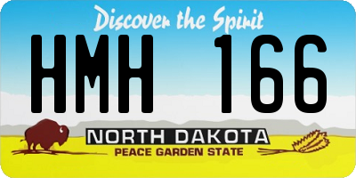 ND license plate HMH166