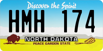ND license plate HMH174