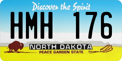 ND license plate HMH176