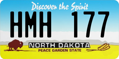 ND license plate HMH177