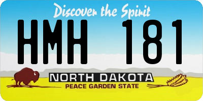 ND license plate HMH181