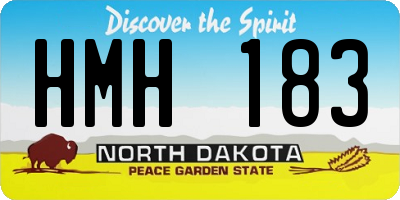 ND license plate HMH183