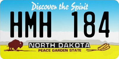 ND license plate HMH184