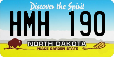 ND license plate HMH190