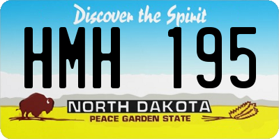 ND license plate HMH195