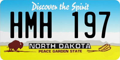 ND license plate HMH197