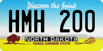 ND license plate HMH200